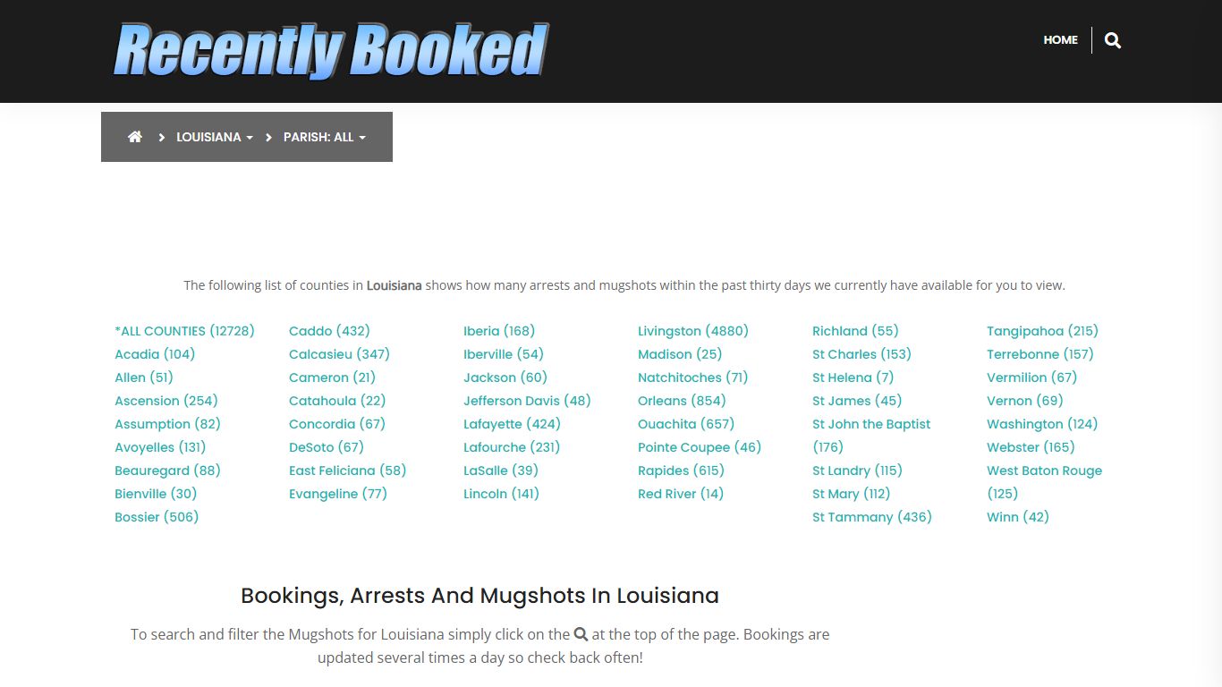 Bookings, Arrests and Mugshots in St Tammany Parish, Louisiana